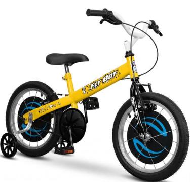 Imagem de Bicicleta Aro 16 Menino 4, 5 Anos Infantil Criança Flyboy, Amarelo