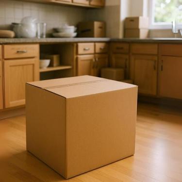 Imagem de Kit 3 Caixas de Papelão Grande SemiKraft 50x30x40cm Embalagem Mudança 