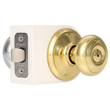 Imagem de Schlage Lock Company F40 GEO 505/625 Maçaneta de privacidade georgiana, latão polido / cromado polido