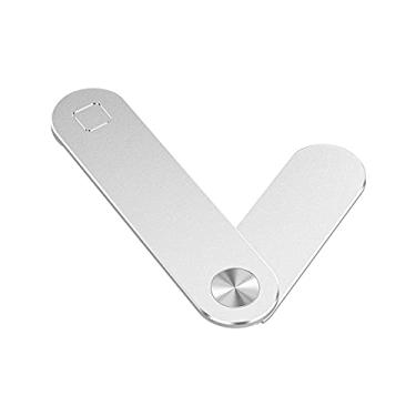 Imagem de Suporte de expansão retrátil magnético para celular, suporte lateral fixo para laptop, suporte de expansão de computador, suporte de telefone multi tela (prata)