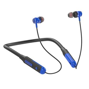 Imagem de Fone de ouvido Bluetooth sem fio com som estéreo magnético verdadeiro fone de ouvido esportivo sem fio para dirigir fones de ouvido academia - azul