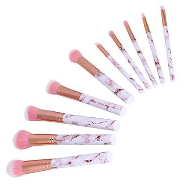 Imagem de Pincel para pó oblíquo, pincel para corretivo Pincel para corretivo grande Pincel para lábios Pincel para pó solto para maquiagem(Cerdas rosa)
