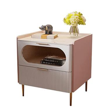 Imagem de jinyi2016SHOP Mesinhas de cabeceira para cama, mesa de cabeceira de madeira sem instalação, quarto, armário, ardósia, mesas de cabeceira para quarto (cor: 06, tamanho: 29"/50 cm)