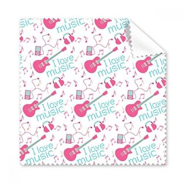 Imagem de Pano de limpeza com estampa de música rosa azul para violão, 5 peças