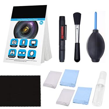 Imagem de Camkix Kit de limpeza de lente de câmera – soprador de ar, caneta de limpeza de lente 2 em 1, escova de limpeza, frasco de spray com solução de limpeza, lenço de papel de limpeza de lente (sem fluido)