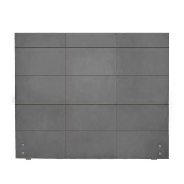 Imagem de Cabeceira Larissa Tamanho Viuva Para Colchão De 1,28mt-suede Grafite