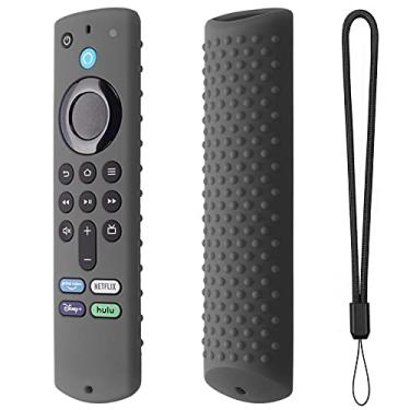 Imagem de Compatível com a tampa remota Fire-TV-Stick 4K Max/3rd Gen | Estojo de controle remoto de silicone macio com cordão | Capa protetora luminosa à prova de choque para -Stick 4k Max (10 cores)