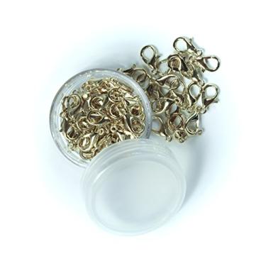 Imagem de (Ouro claro) - Tudo em UM Fechos de garra de lagosta 12x6mm com caixa de armazenamento de 15 gramas (ouro claro)