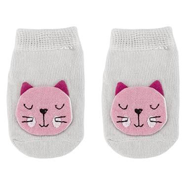 Imagem de Buba Meia Antiderrapante Com Aplique Gatinho - P