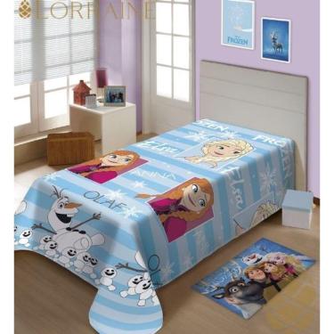 Imagem de Manta Micro Solteiro 200x150 Fun Não Alérgica Frozen
