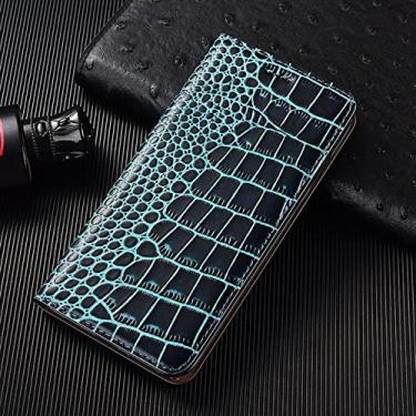 Imagem de Capa de telefone flip de textura de crocodilo deluxe para iphone 5 5s 6 6s 7 8 plus para iphone x xs xr 11 12 13 pro max mini se 2020, azul, para iphone 6 6s