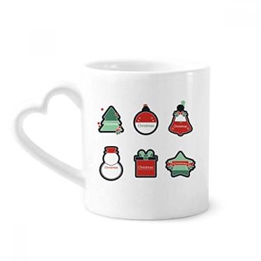Imagem de Símbolo de Natal desenho animado ícone caneca café cerâmica copo de coração de vidro