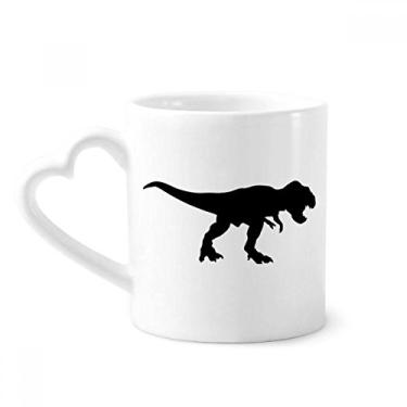 Imagem de Caneca de dinossauro Black Bones Die Out café cerâmica copo de coração de vidro