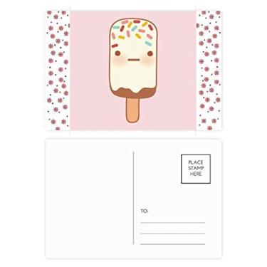 Imagem de Cartão postal de bênção para celebração de flores de Natal sorvete de chocolate facial