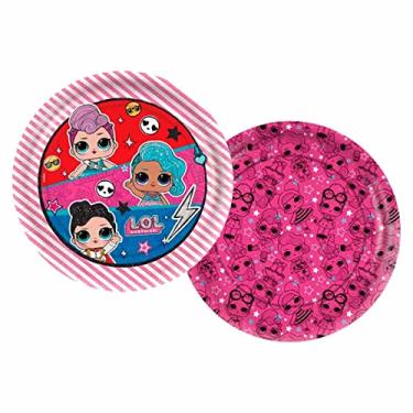 Imagem de Prato Papel Redondo 18 Cm Lol Surprise 12 Un.