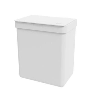 Imagem de Lixeira Branca Cesto De Lixo 2,5 Litros Cozinha Banheiro - Brinox