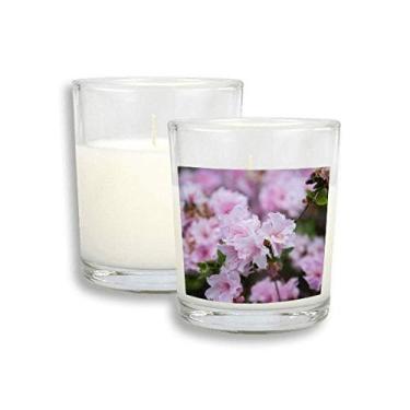 Imagem de Cera de incenso perfumada de vidro com lindas flores brancas rosa e brancas