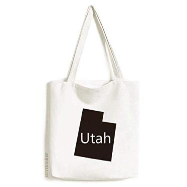 Imagem de Utah Bolsa de compras com mapa dos Estados Unidos da América