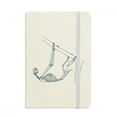 Imagem de Caderno de desenho de bicho-preguiça de esqueleto oficial de tecido rígido diário clássico