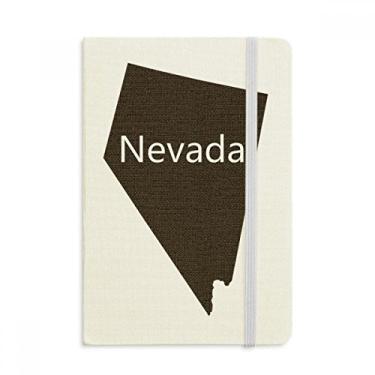 Imagem de Caderno de mapa dos Estados Unidos da América com capa dura oficial de tecido para diário clássico de Nevada