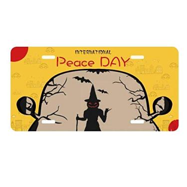 Imagem de DIYthinker Placa de carro Night Ghost Fear Halloween Abóbora Placa de carro Decoração Dia da Paz