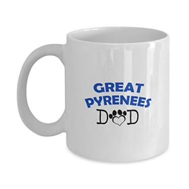 Imagem de Caneca divertida para casal dos Pirenéus – Ótimo pai dos Pirenéus – Ótimos Pirenéus Mom – Ótimos presentes para amantes dos Pirenéus – Ideia única de presente de cerâmica (papai)