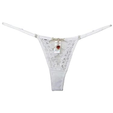 Imagem de Lingerie Sensualle - Calcinha Fio Dental Em Tule Com Detalhe Em Guippir E Biju Hipnose Branco