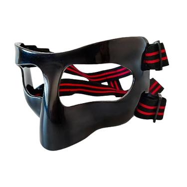 Imagem de kowaku Máscara facial de protetores de nariz para nariz quebrado, com alça ajustável, máscara de basquete, proteção facial, protetor facial para atletas,