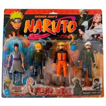 Imagem de Cartela Naruto Com 4 Personagens -14cm  Bonecos Articulados - Po Box 1