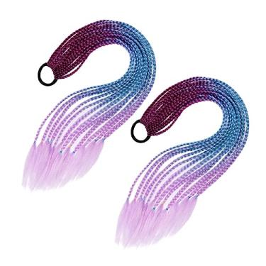 Imagem de SOESFOUFU 1 fitas de cabelo peruca laço de cabelo rabo de cavalo laços de cabelo elásticos corda de cabelo trançado elasticidade Arco de cabelo M garota