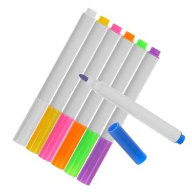 Imagem de NAMOARLY 7 Unidades marcador canetas de pintura canetinha hidrocor lousa branca canetas de limpeza a seco para sala de aula canetas apagáveis ​​multicoloridas magnético Saco grudar
