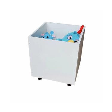 Imagem de Baú com rodízios em mdf multiuso infantil para brinquedos