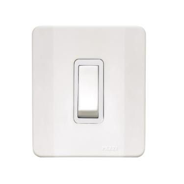 Imagem de Interruptor Simples c/Caixa Sobrepor Branca 61500 - Pezzi