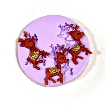 Imagem de Confeitaria dos moldes, F174 MOLDE DE SILICONE RENA NATAL CONFEITARIA BISCUIT