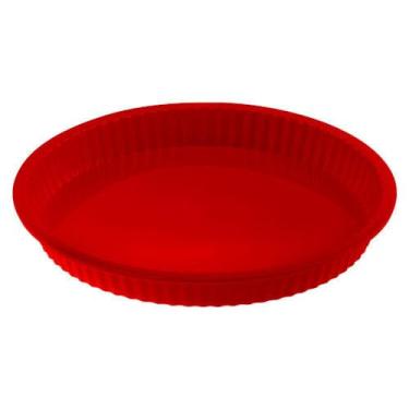 Imagem de Forma Para Torta Redonda Carisma 26Cm Silicone - Vermelha