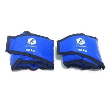 Imagem de Tornozeleira de peso caneleira 2kg treino de perna -treinamento funcional