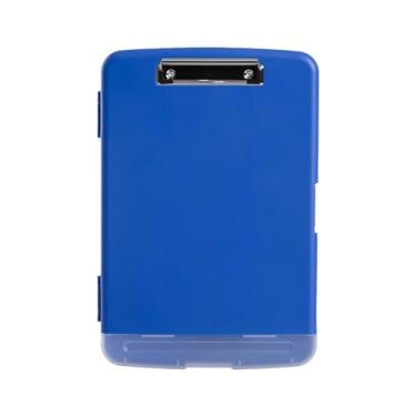 Imagem de harayaa Prancheta de baixo com armazenamento e suporte para caneta, pasta de transferência multifuncional de alta capacidade para casa, azul escuro