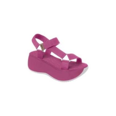 Imagem de Sandália Feminina Dijean Tiras Gorgurão Salto Plataforma-Feminino