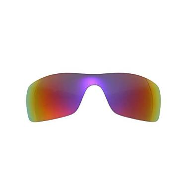 Imagem de NicelyFit Lentes de reposição polarizadas para óculos de sol Oakley Batwolf armação de vidro (espelho sol meia-noite)