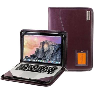 Imagem de Broonel - Série Contour - Capa protetora de couro resistente roxa - compatível com laptop HP EliteBook 835 G9 13 polegadas Touch WUXGA