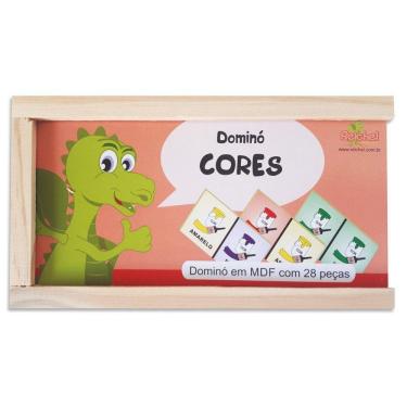 Imagem de Dominó De Madeira - Tema Cores