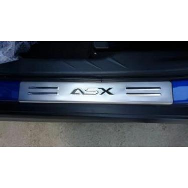 Imagem de GZBFTDH Proteção de Peitoril Soleira da Porta, para Mitsubishi ASX 2015-2022 Carro Acessórios, Aço Inoxidável Kick Plate Guard de Pedal de Limiar Protetor, Peças para Automóveis