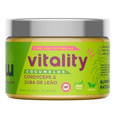 Imagem de Cogumelos em Po Vitalidade Juba de Leão e Cordyceps 60g Mellow Vitality