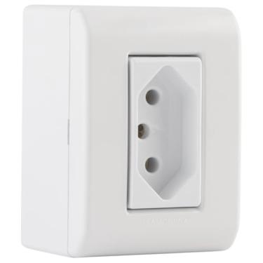 Imagem de Tramontina Caixa de Sobrepor 1 Tomada 2P+T 10 A 250 V LizFlex Branca