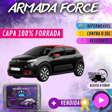 Imagem de Capa Cobrir Carro C3 NOVO 100% Forrada Armada Force 100% Impermeável F