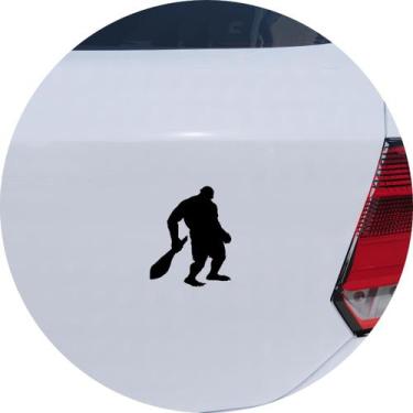 Imagem de Adesivo de Carro Troll Ogro com Porrete - Cor Rosa - Melhor Adesivo, P