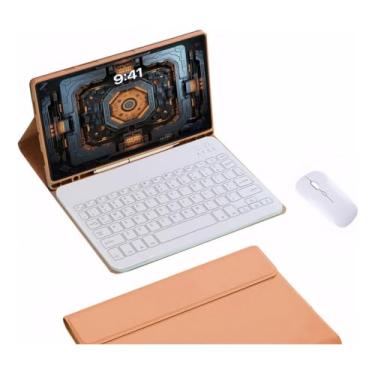 Imagem de Capa Para Samsung Tab S8 Ultra 14.6 &bluetooth Teclado&mouse (Laranja Vibrante)