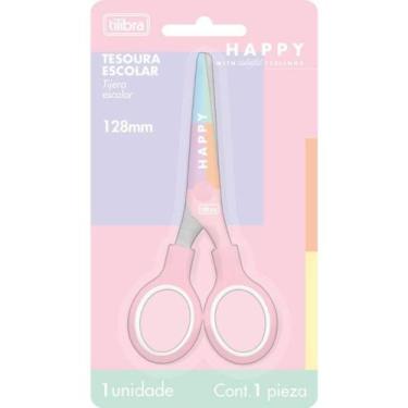 Imagem de Tesoura Escolar 128mm Happy Tilibra