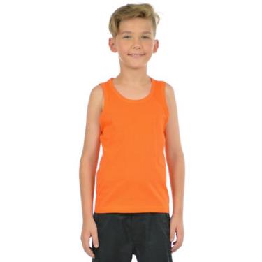 Imagem de Regata Tradicional Infantil Masculina Fenomenal, Laranja, 10