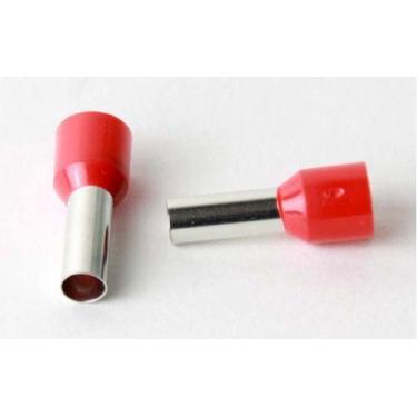 Imagem de 100 Terminal Tubular Ilhós Emenda Isolada Vermelho 1,00mm - PENZEL